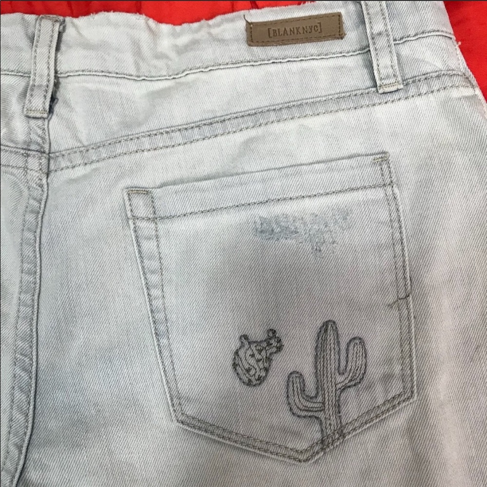 Blank NYC Distressed Cactus Denim Shorts Ripped - Picture 8 of 8